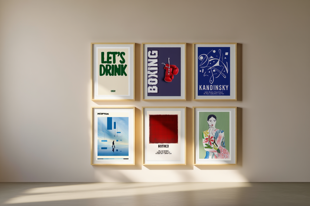 Contemporary Home Art – 6-Piece Gallery Wall Print Mix and Match