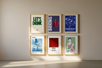 Contemporary Home Art – 6-Piece Gallery Wall Print Mix and Match - Hakyarts