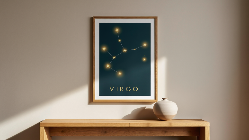 Star Sign Virgo Poster | Personal Zodiac Wall Art Print