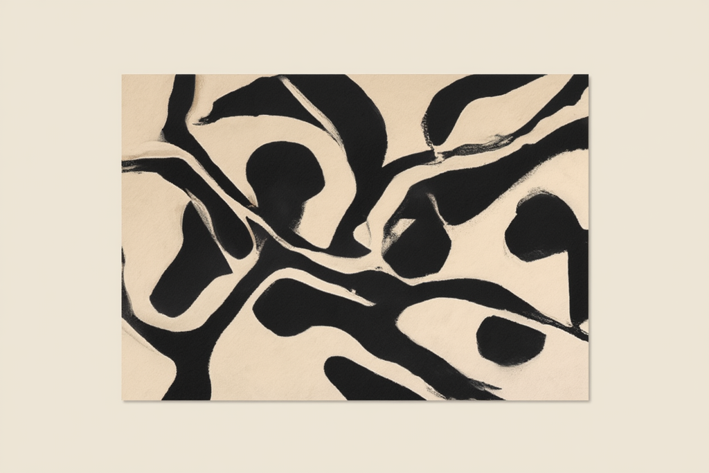 Set of 5 Monochrome Botanical Prints – Elegant Minimalist Wall Art