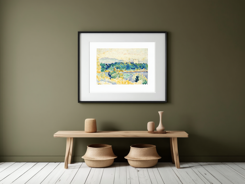 Henri-Edmond Cross - Mediterranean Landscape with a White House