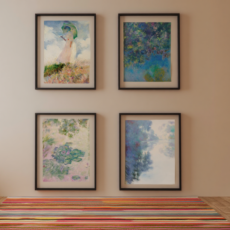 Claude Monet Wall Art Set – 4 Prints