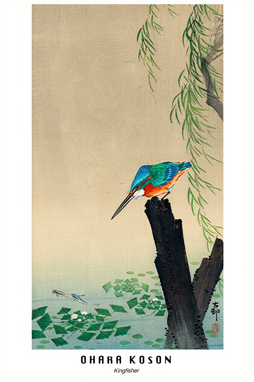 Ohara Koson - Kingfisher Poster