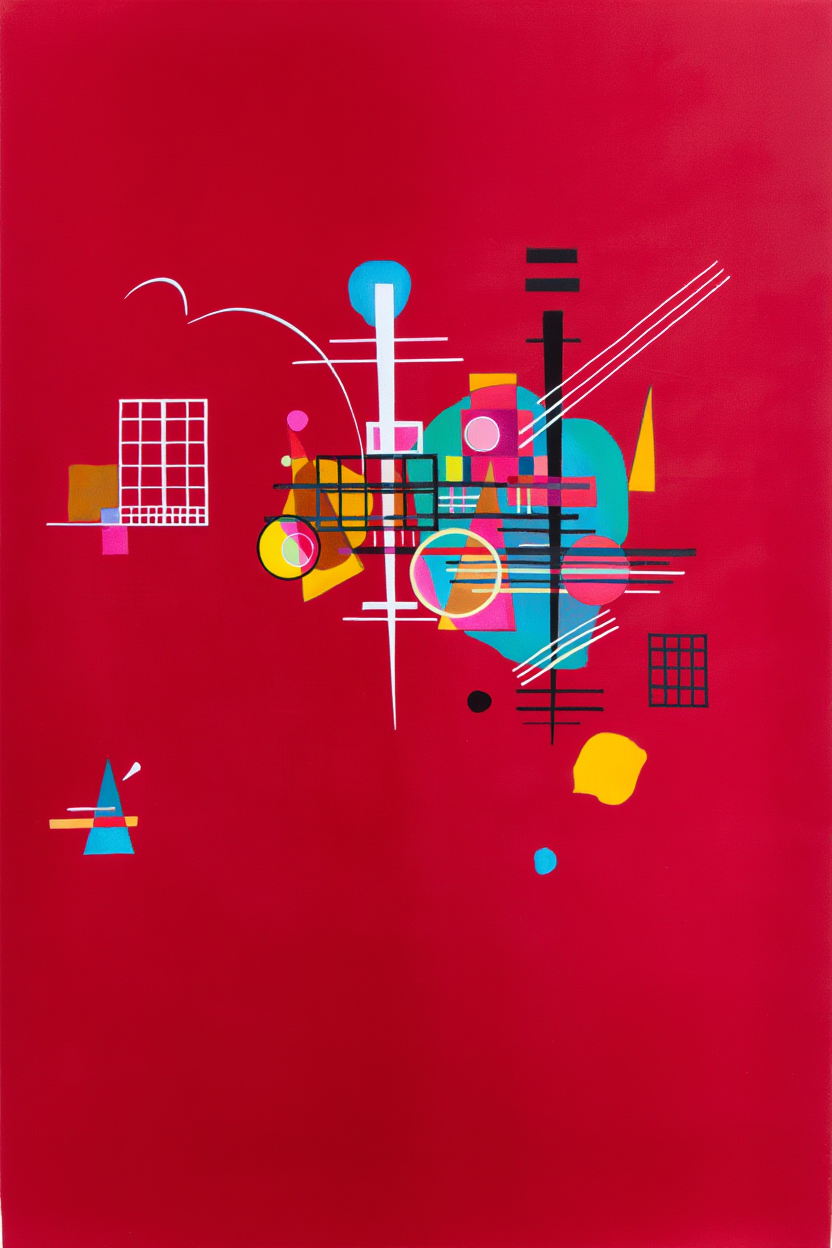 Set of 3 Dumpfes Rot, Konstruktion IV & La femme à la toilette – Modernist & Abstract Art Prints - Hakyarts