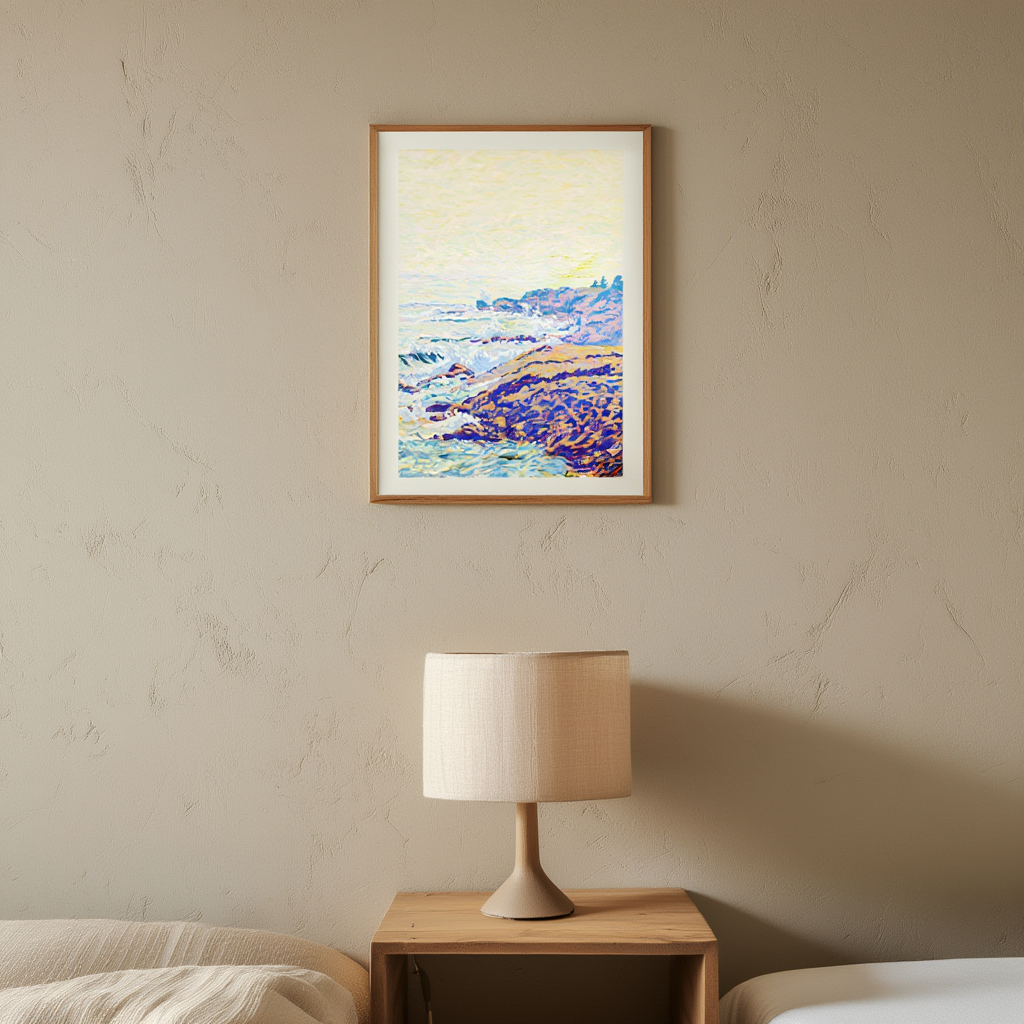 Along the Coast (1913) by Allen Tucker – Vintage American Coastal Landscape Art Print