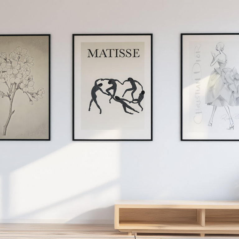 Minimalist Line Art Trio – Set of 3 Modern Wall Prints