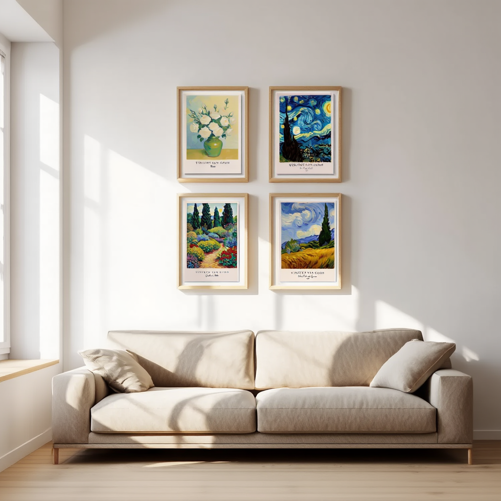 4 Van Gogh Masterpiece Prints – Elegant Gallery Wall Set