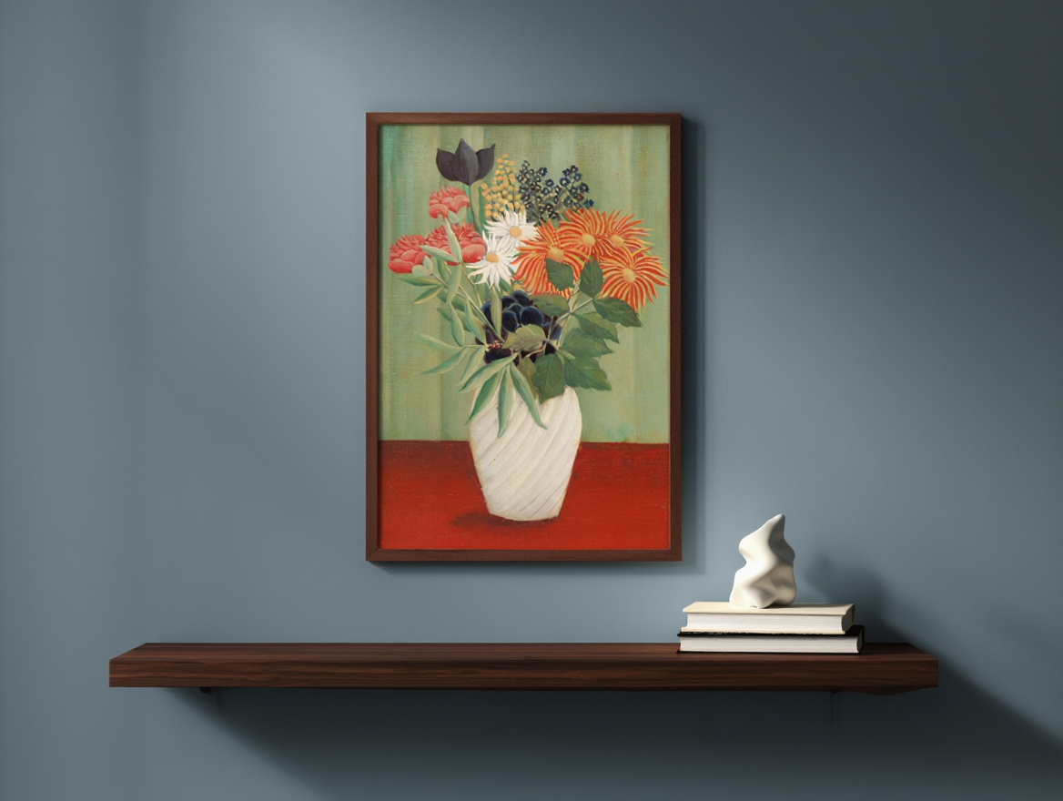 Henri Rousseau - Bouquet de Fleurs aux Reines-Marguerites et aux Tokyos