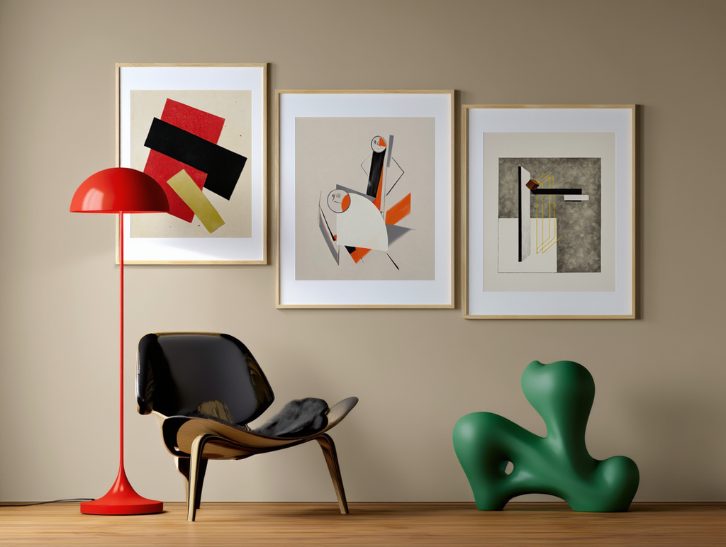 El Lissitzky – 3 Modernist Prints | Geometric Art Collection