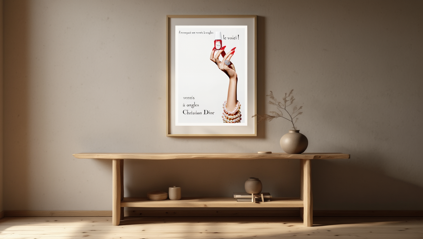 Vintage Christian Dior Poster - Vernis à ongles II