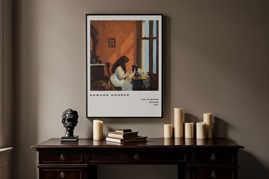 Edward Hooper - Girl At Sewing Machine Poster