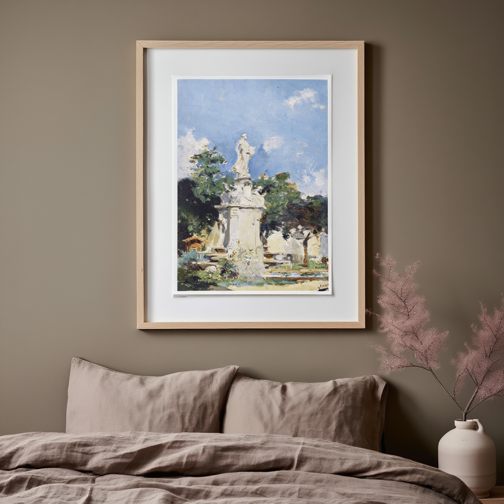 The Fountain of Apollo, Madrid – Joaquín Sorolla (Early 20th Century) | Impressionist Art Print