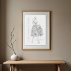 Dior Woman Line Art Poster | Minimalist Fashion Art Print