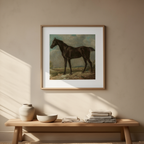 Pastoral Horse Scene Poster – Serene Rustic Wall Art for Home & Office