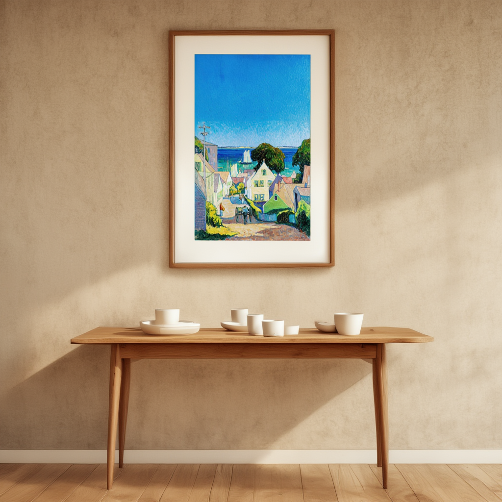 Down to the Harbor – George Gustav Adomeit Art Print | Early 20th-Century American Harbor Poster