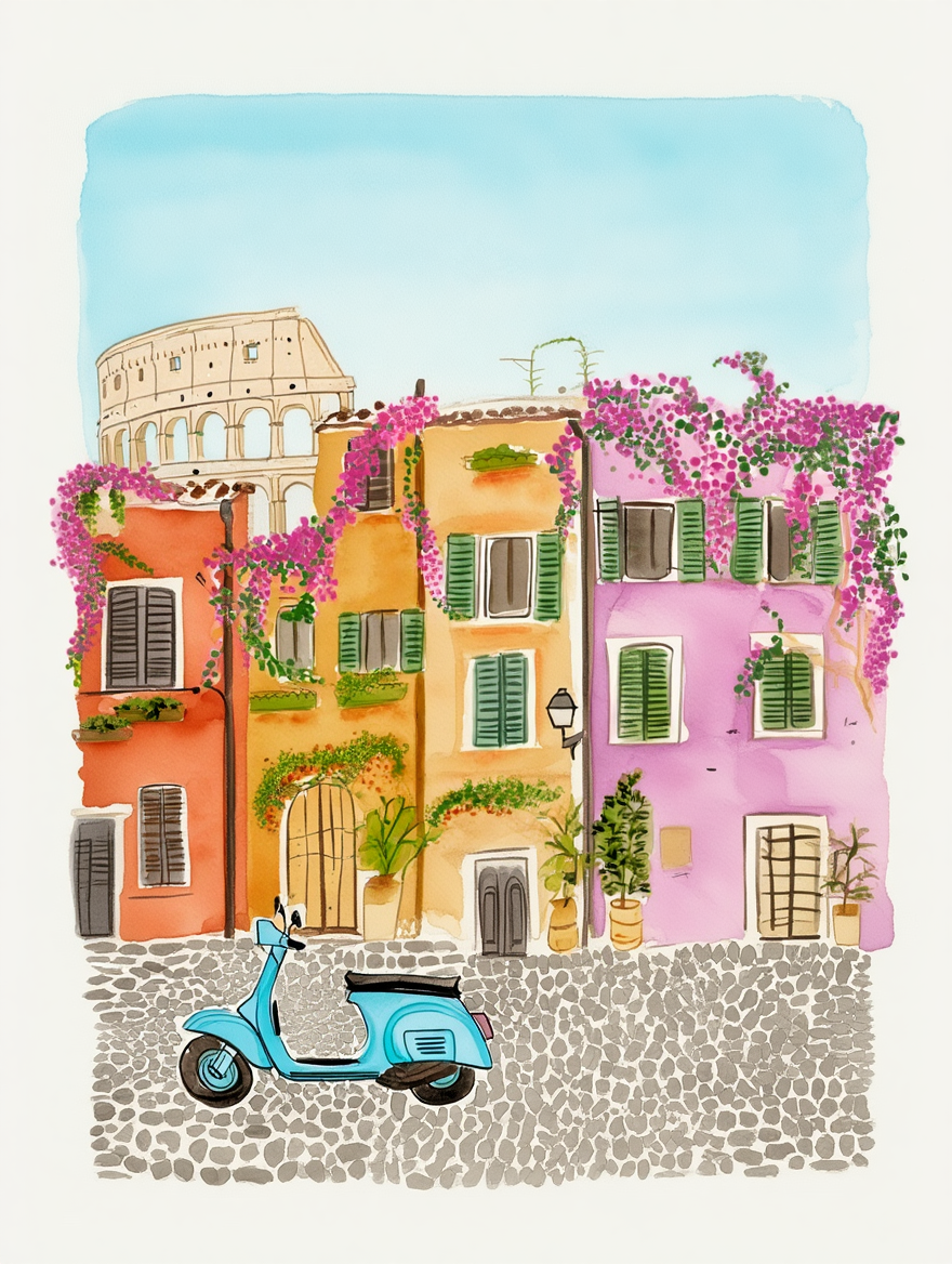 Weekend Getaway Collection – 4 Travel City Illustrations