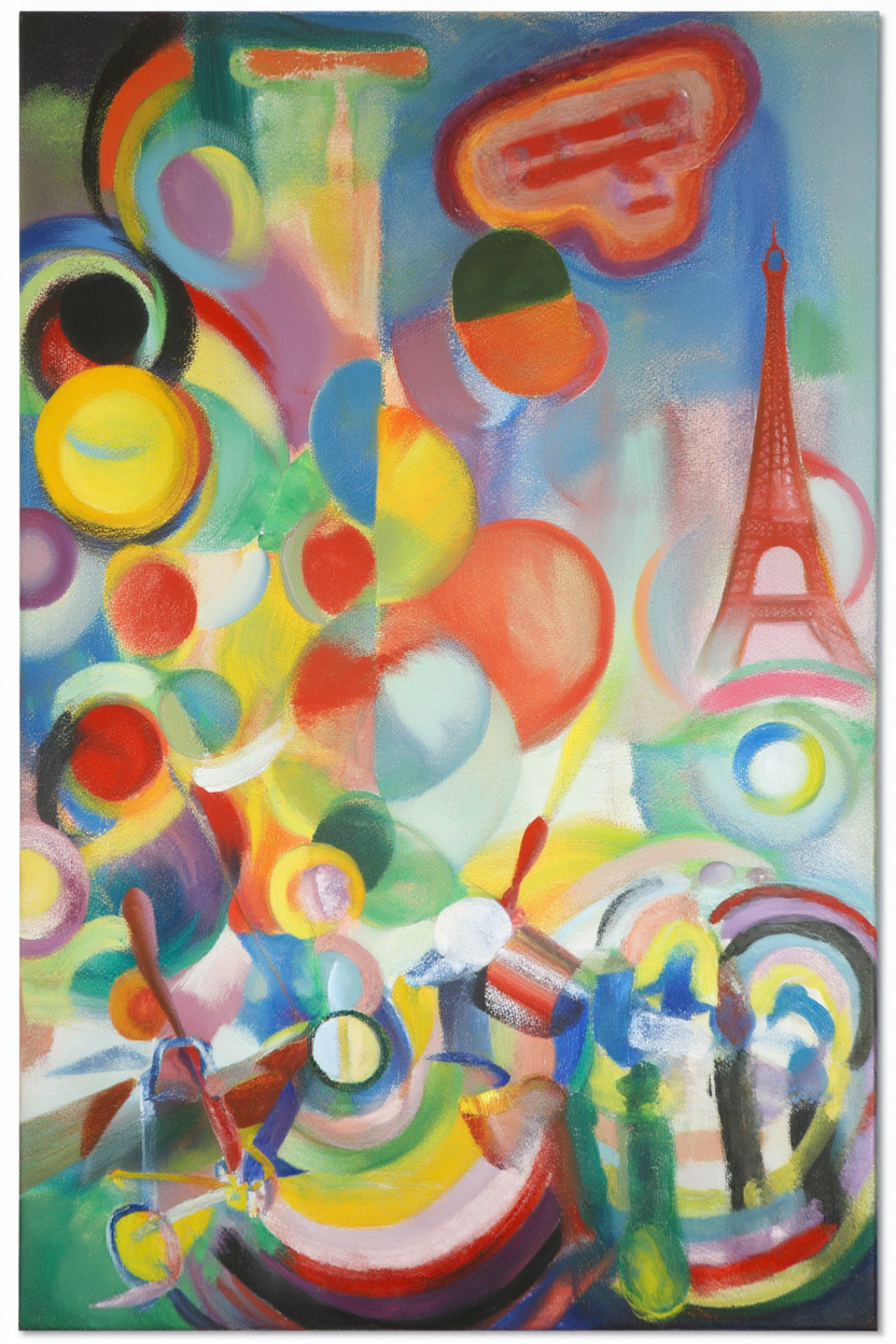 Hommage to Blériot by Robert Delaunay – Vintage French Orphism Aviation Art Print
