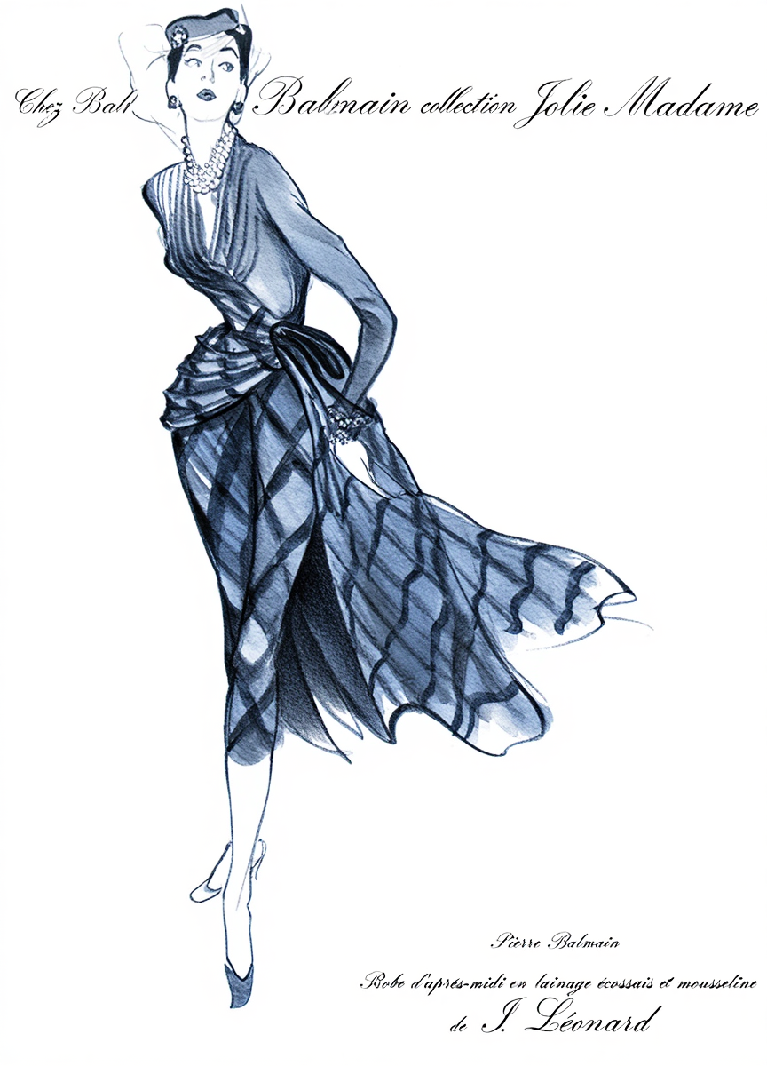 Vintage Pierre Balmain Illustration Poster – René Gruau Artwork