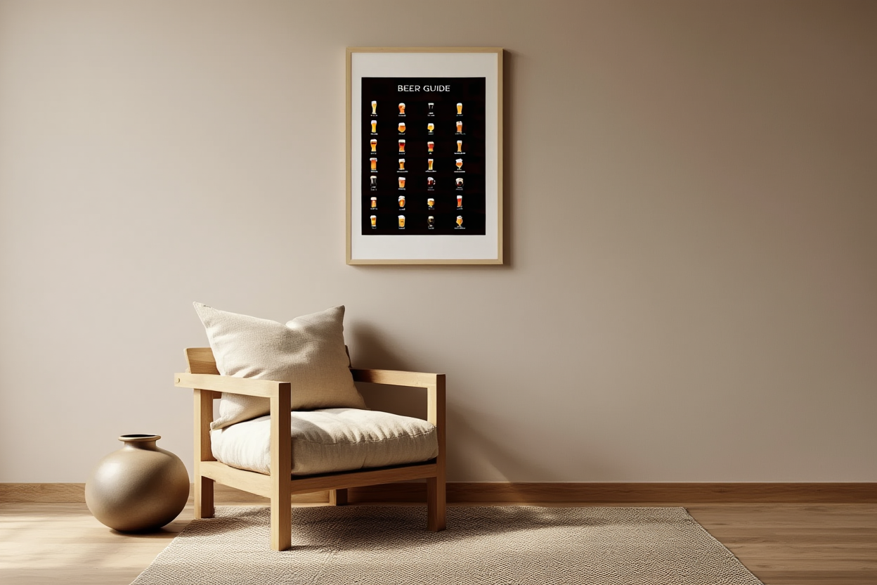 Beer Guide Poster – Illustrated Craft Beer Wall Art