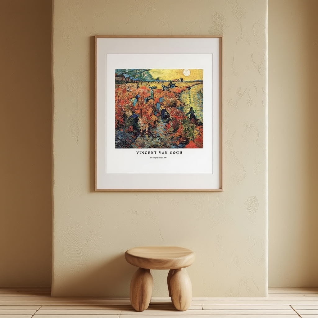 Vincent Van Gogh – Red Vineyards at Arles – Iconic Post-Impressionist Art Print