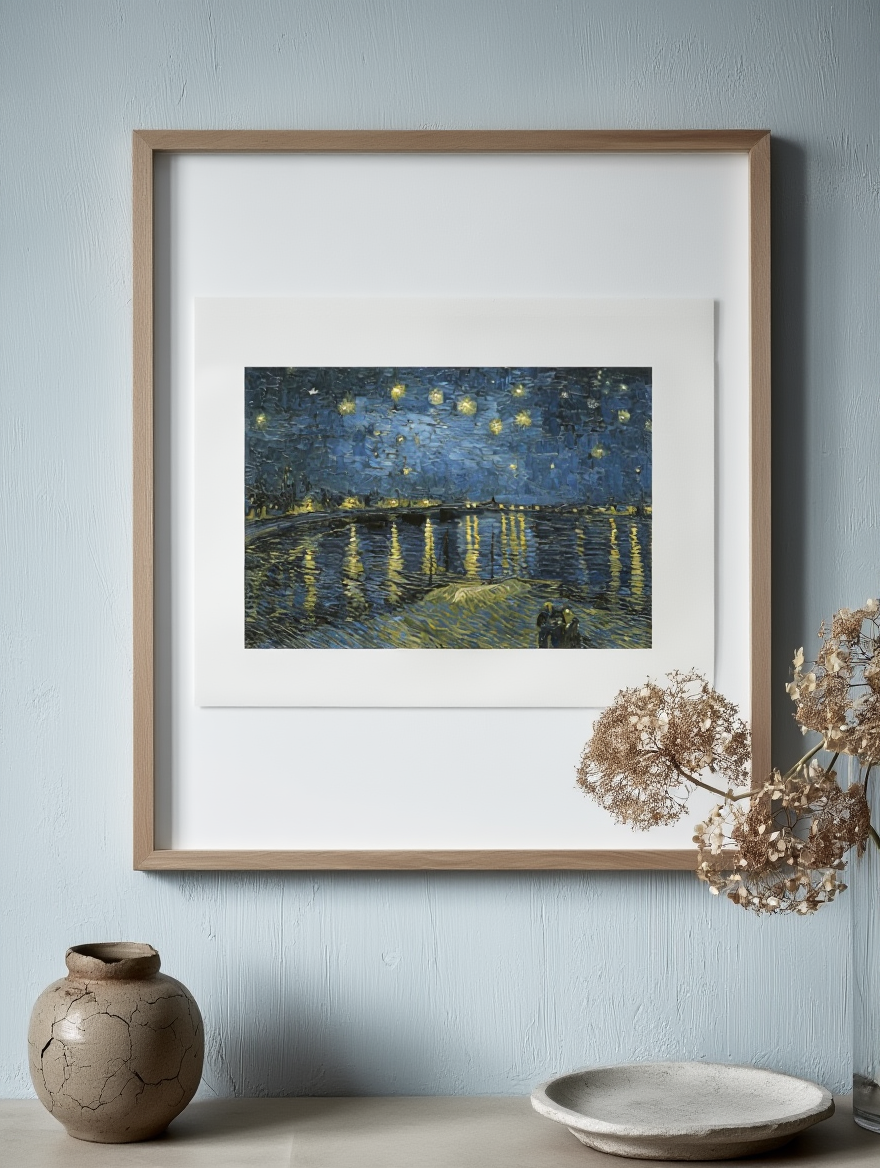 Vincent Van Gogh – Starry Night Over the Rhône | Mesmerizing Post-Impressionist Nightscape Art Print