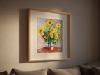 Bouquet of Sunflowers – Claude Monet Poster | Impressionist Nature Art Print - Hakyarts