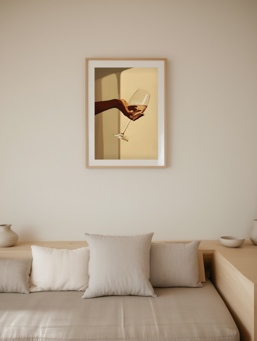 A Glass Tonight — Modern Wall Art Print