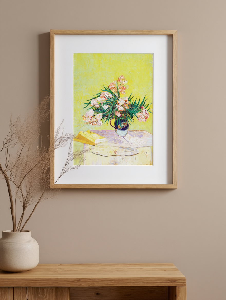 Vincent Van Gogh – Oleanders | Vibrant Post-Impressionist Floral Art Print