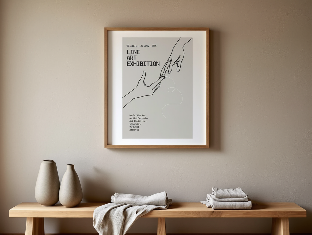 Line Art Exhibition – Vintage Museum Poster