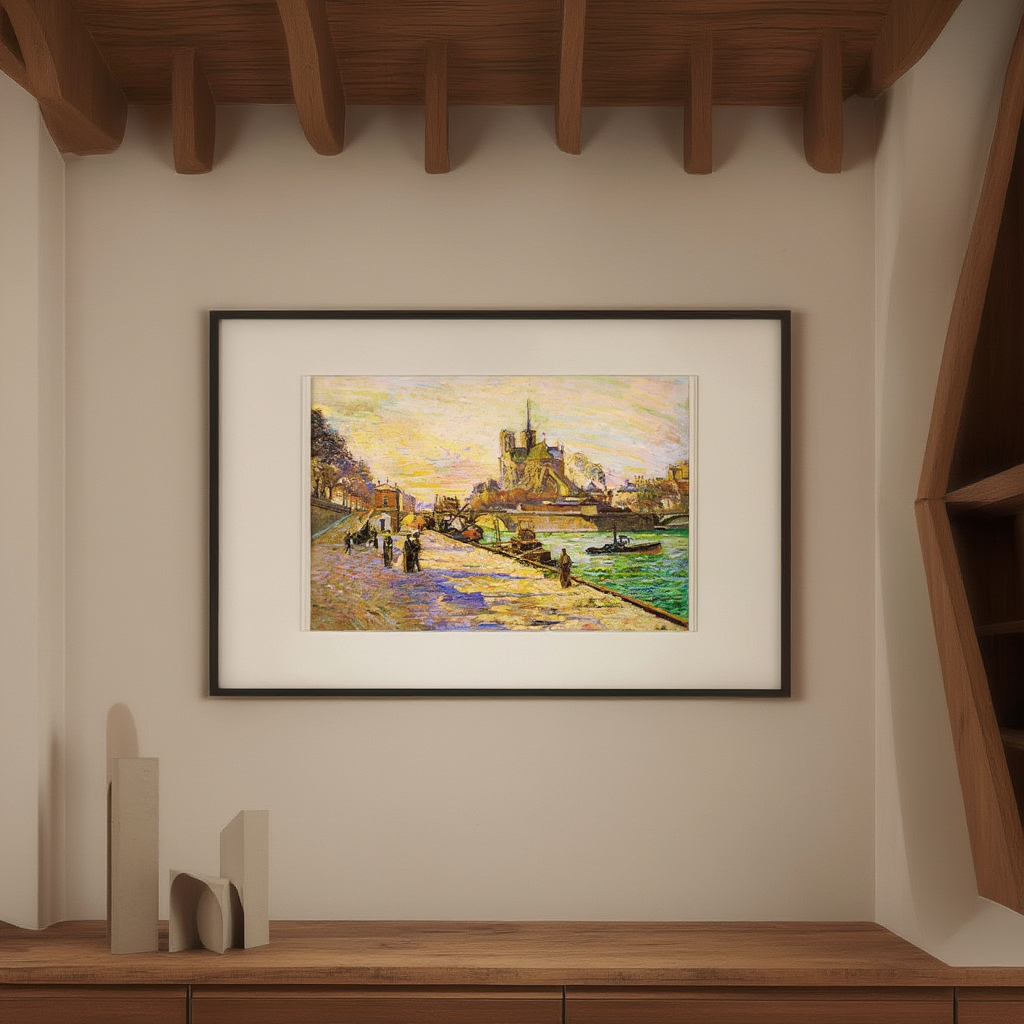 Notre Dame de Paris – Armand Guillaumin Poster | Impressionist Parisian Landmark Art Print