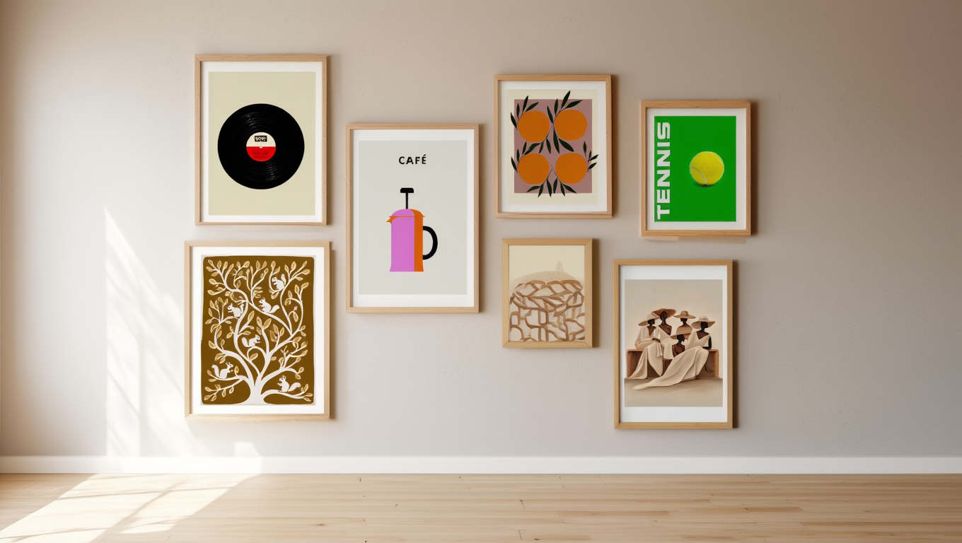 Fun and Vibrant Abstract Prints – 6 Modern Gallery Art Pieces