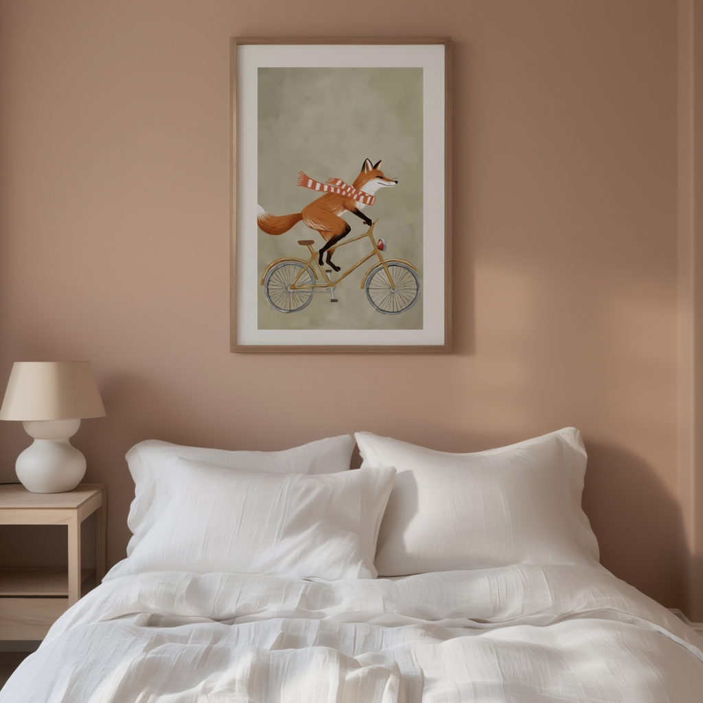 Cycling Fox – Whimsical Woodland Ride