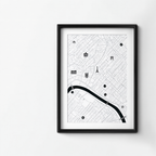 Paris City Map Poster - Hakyarts