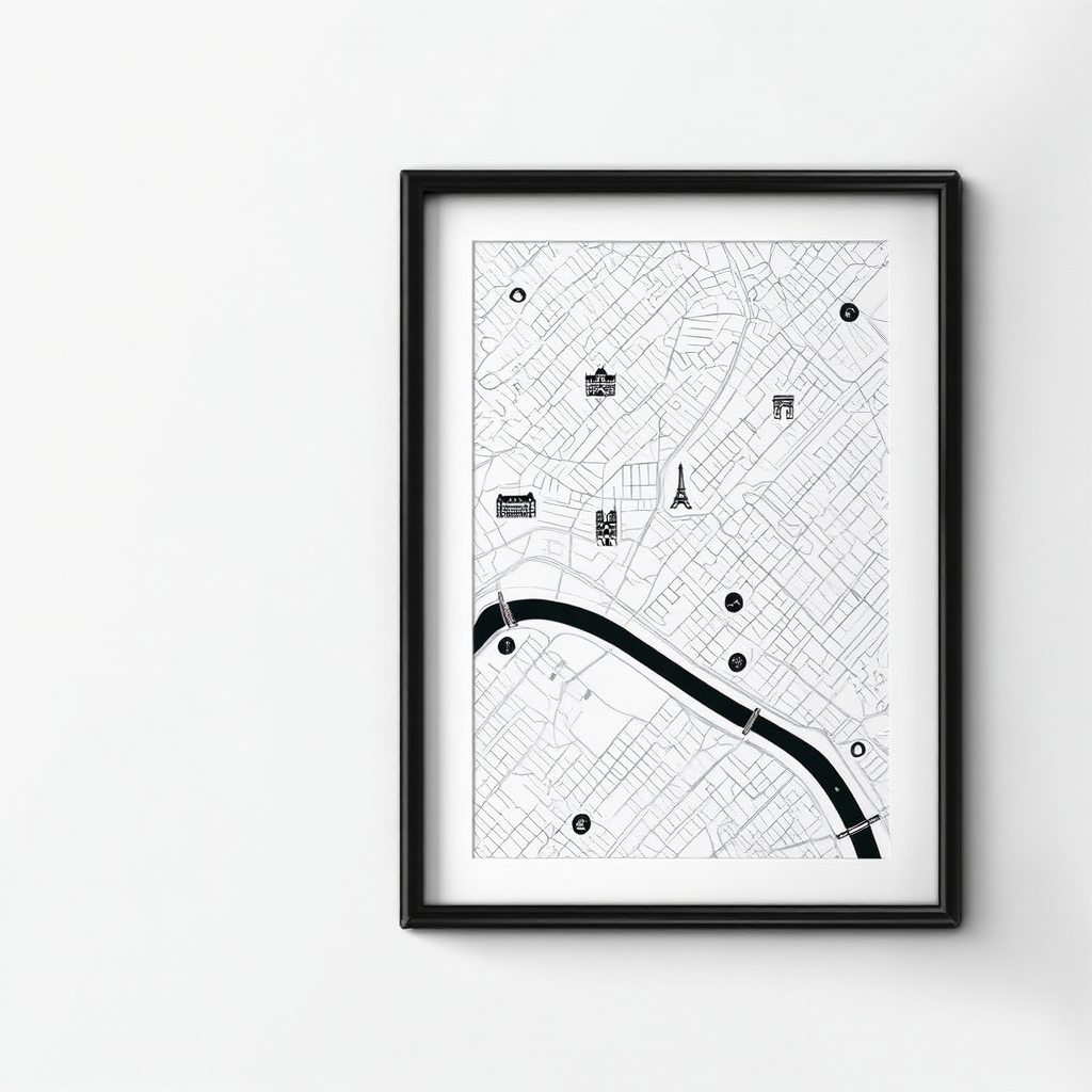 Paris City Map Poster