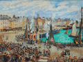 Camille Pissarro - The Fish Market in Dieppe, Gray Weather, Morning