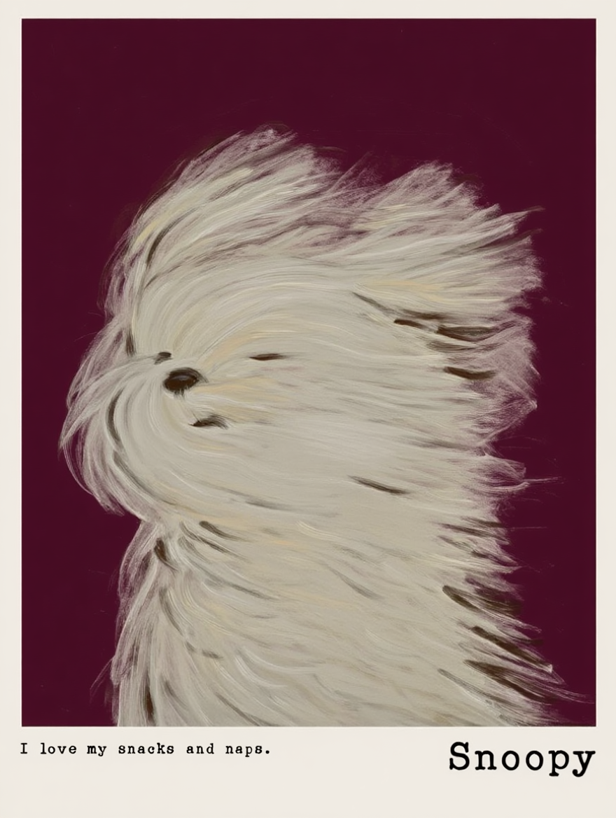 I Love My Snacks and Naps – Cozy Minimalist Lifestyle Art Print