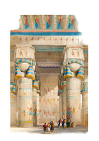 The Temple of Dendera by David Roberts – 19th-Century Orientalist Architectural Art Print - Hakyarts
