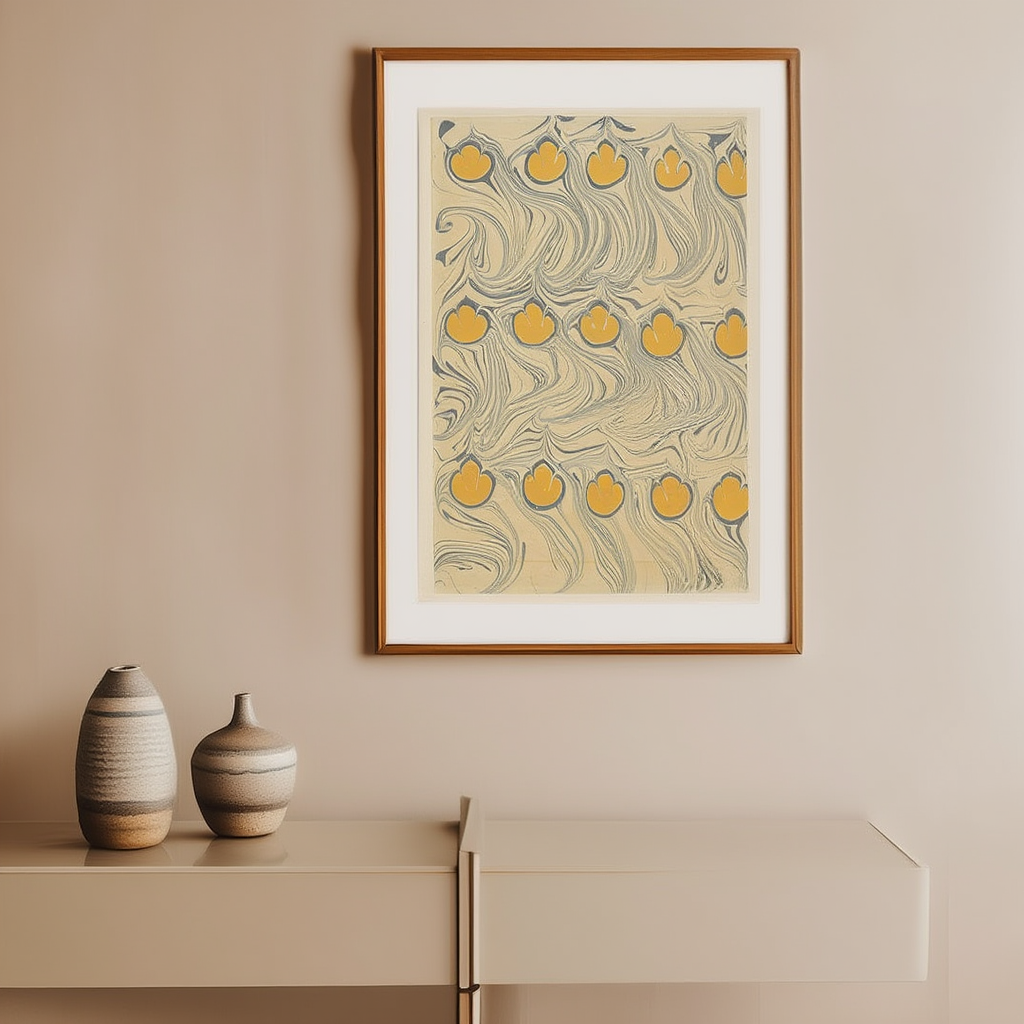 Marmorpapier by Eduard Gabelsberger (1890–1907) – Historic Marbled Paper Art Print