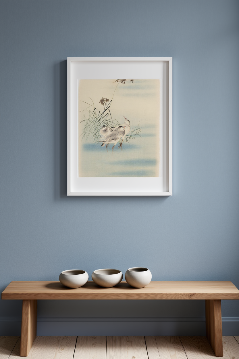 Ohara Koson - Sandpipers-plakat