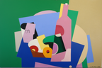 Still Life with Bottle (1923) by Georges Valmier – Cubist-Inspired Art Print