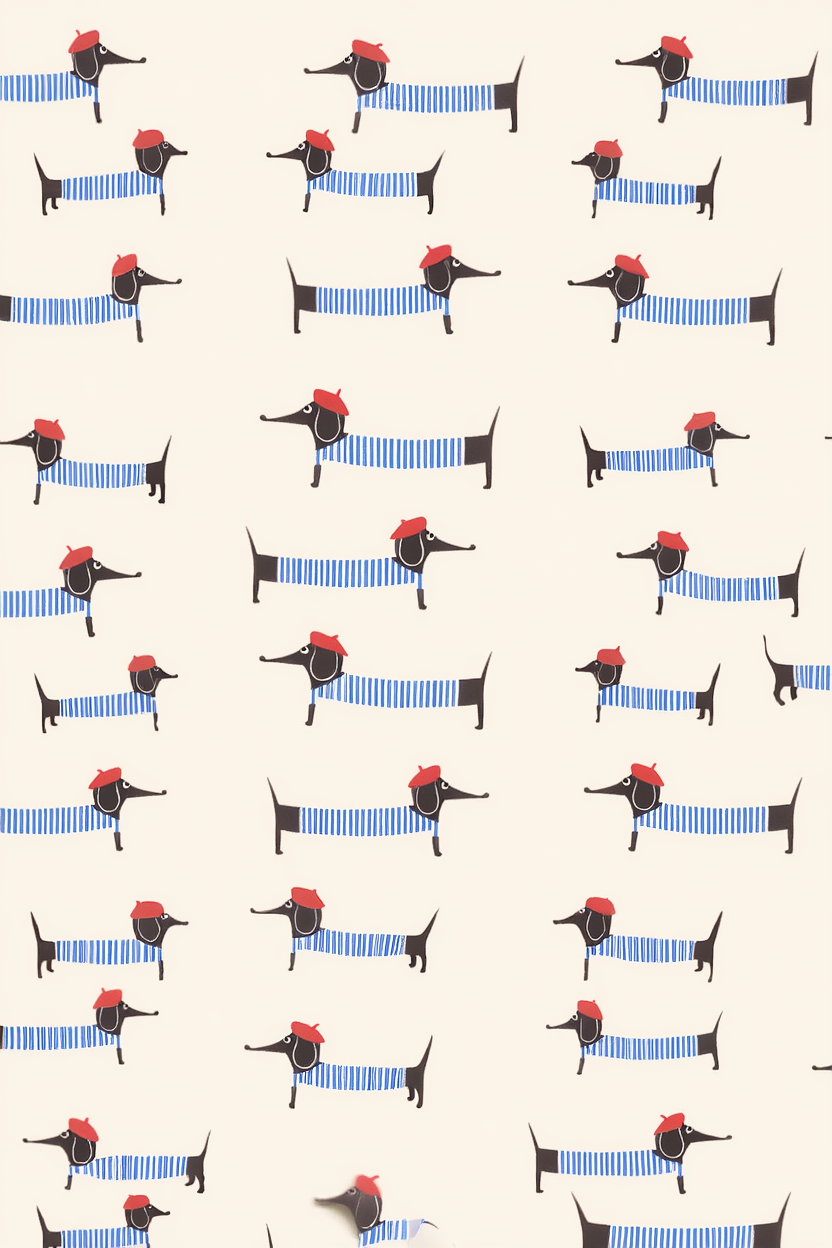 Loyal Friends Dogs Illustration for Home Décor