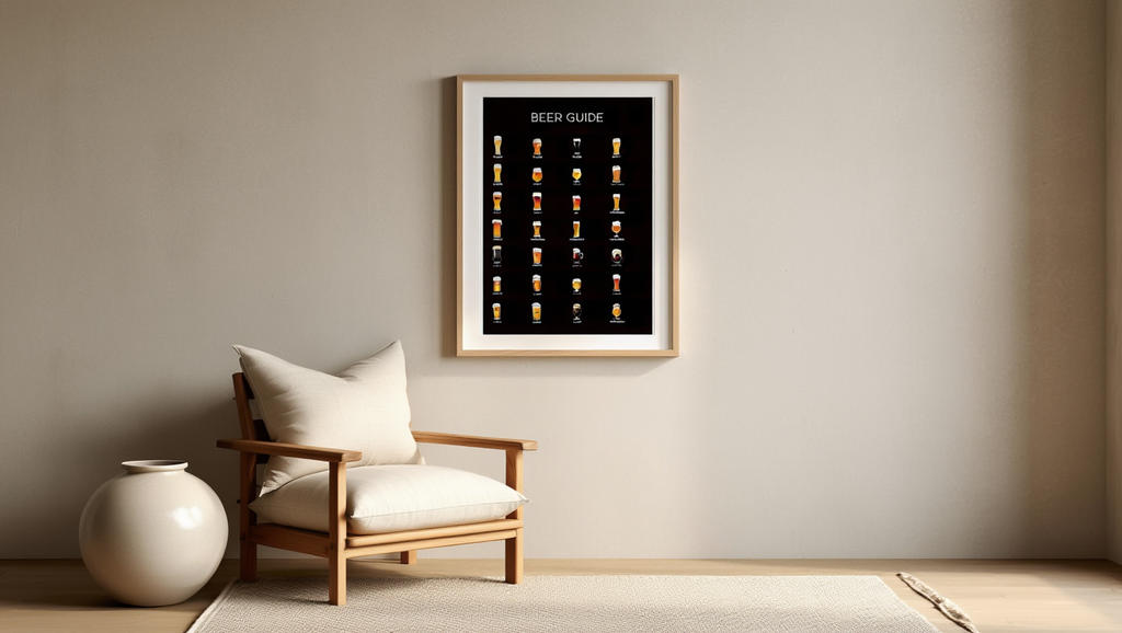 Beer Guide Poster – Illustrated Craft Beer Wall Art