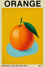 Orange Bauhaus – Vintage Single Print