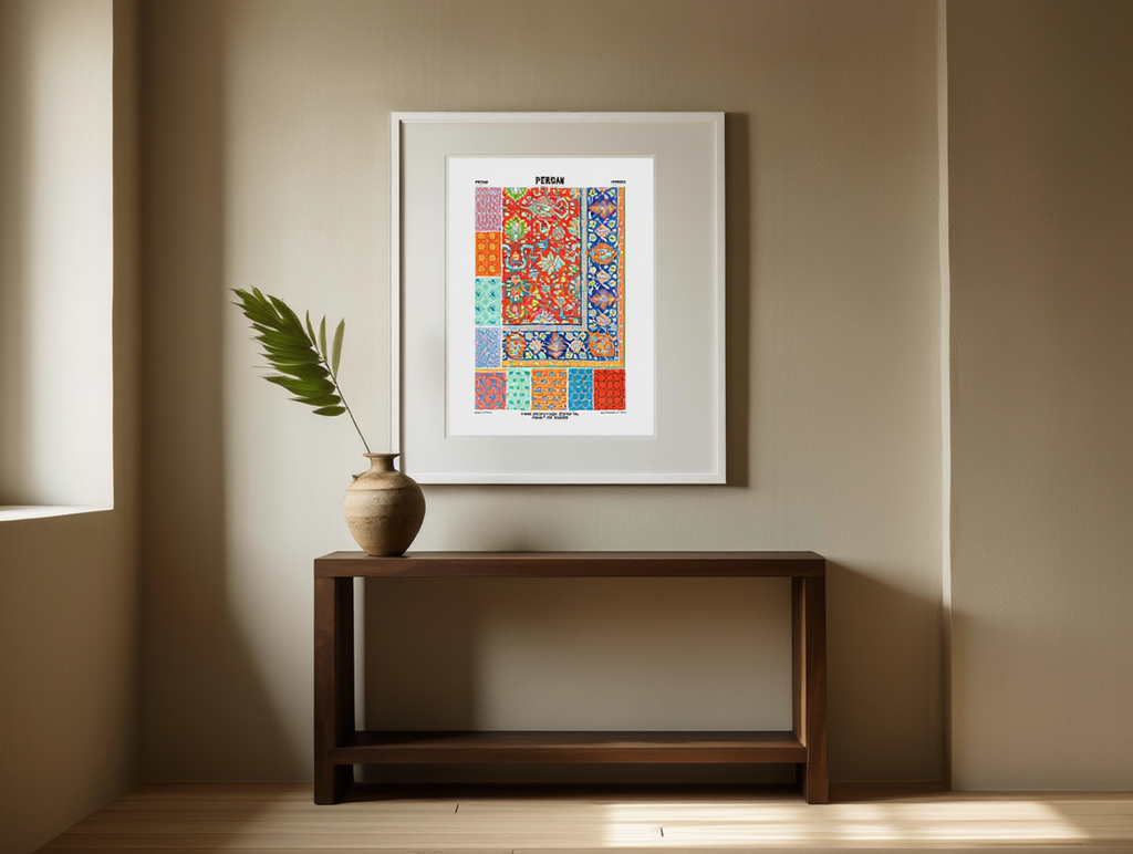 Auguste Racinet – Persan 4 Print – Vintage Historical Art Poster