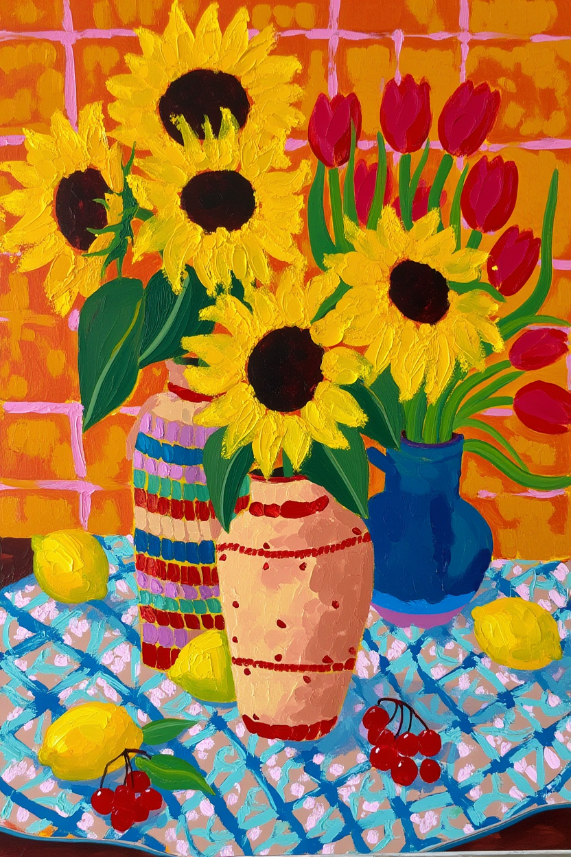 Soft Light, Simple Living – Interior Still Life Illustration