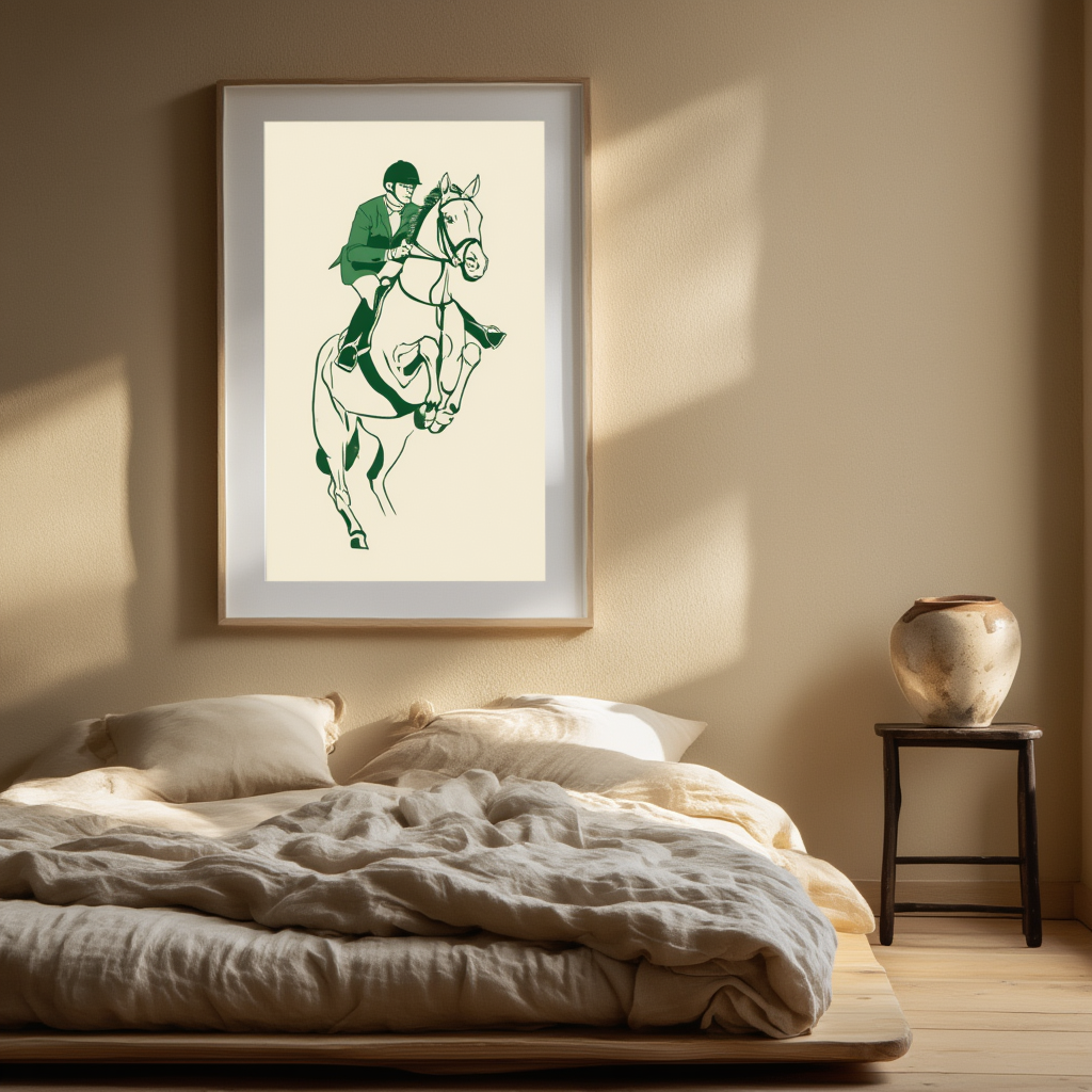 Jockey – Minimalist Art Print for Contemporary Interiors