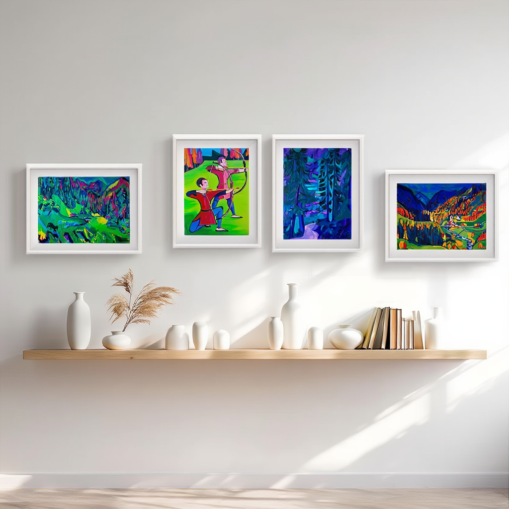 Kirchner Mix and Match 4 Prints — Expressionist Forest Figures