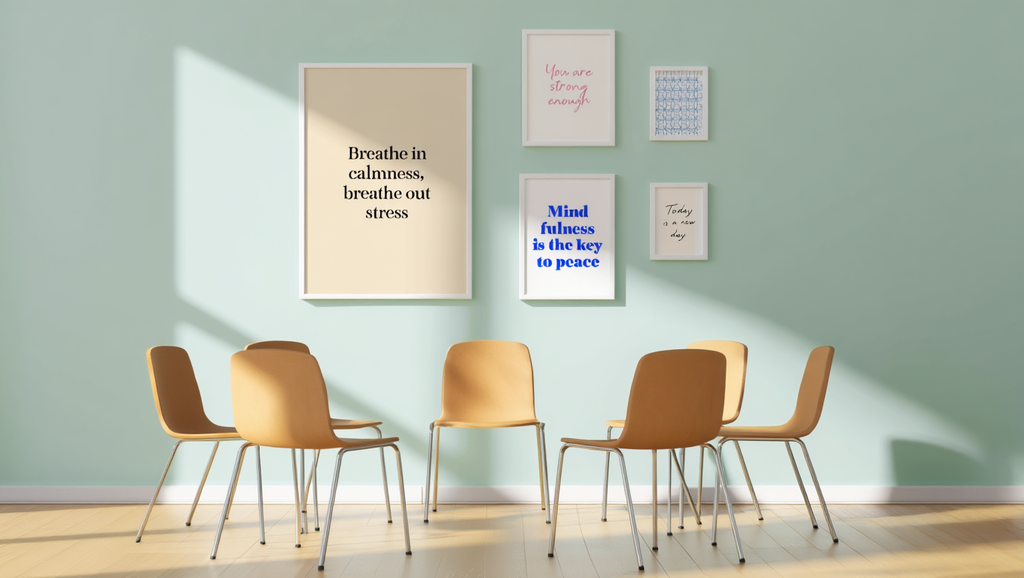 Mental Health Wall Art – Therapy Office Set of 5