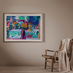 View of the Basel and the Rhine – Ernst Ludwig Kirchner Poster | Expressionist Urban & Landscape Art Print - Hakyarts
