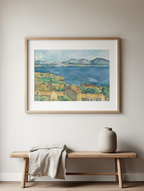The Bay of Marseilles, Seen from L'Estaque – Paul Cézanne Poster | Post-Impressionist Landscape Art Print